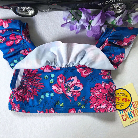 Harper Canyon NWT Swim Top Girls 2 - Picture 3 of 6